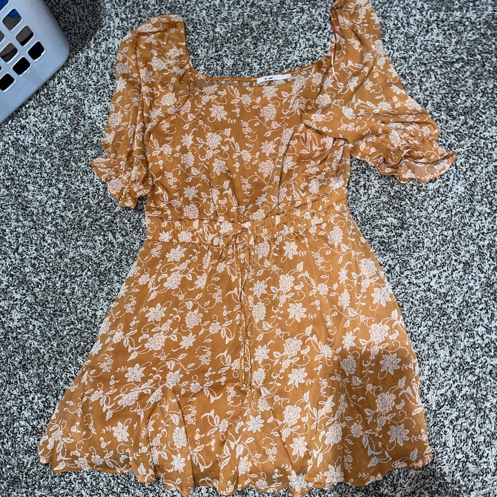 Orange flora dress